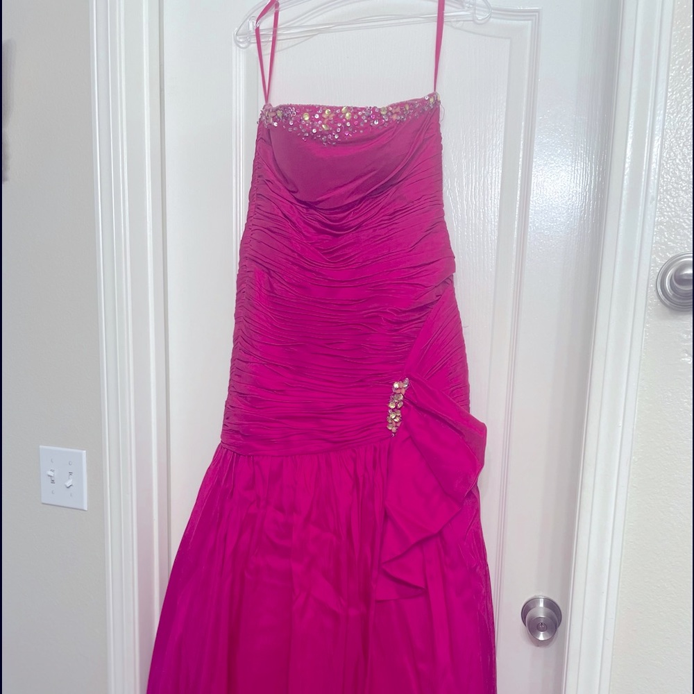 Party Fuscia long dress